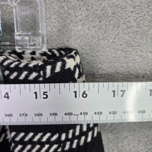 Womens Talbots Black & White Plaid Wool Blend Lined Pencil Mini Skirt Size 8 - Picture 6 of 8